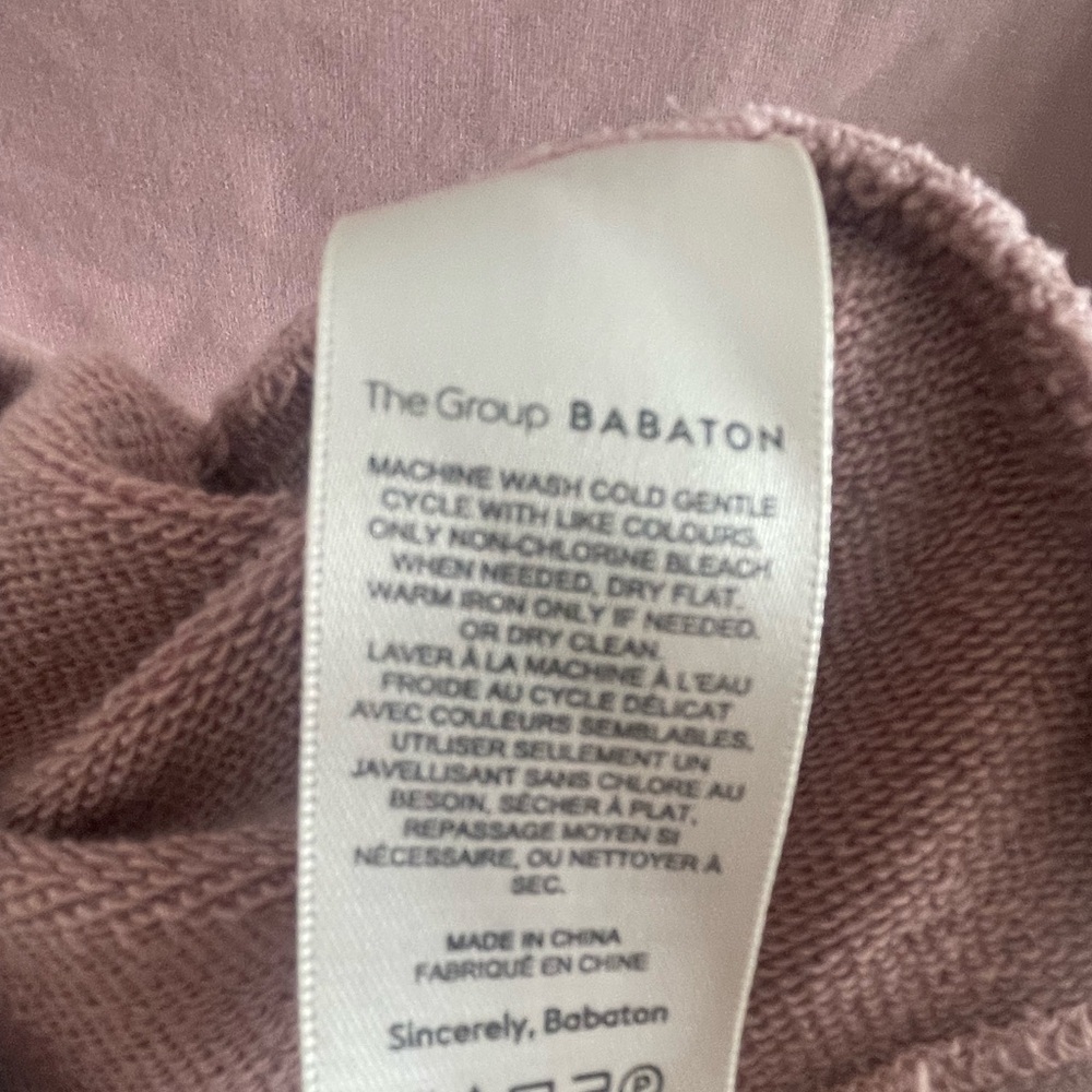 ARITZIA Babaton The Group Persona Sweater Shoulder Pad Long Sleeve Pink Sz Small - Picture 6 of 10